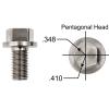  Manhole Cover Bolt 1/2X13-1.437 Pentagonal Head
